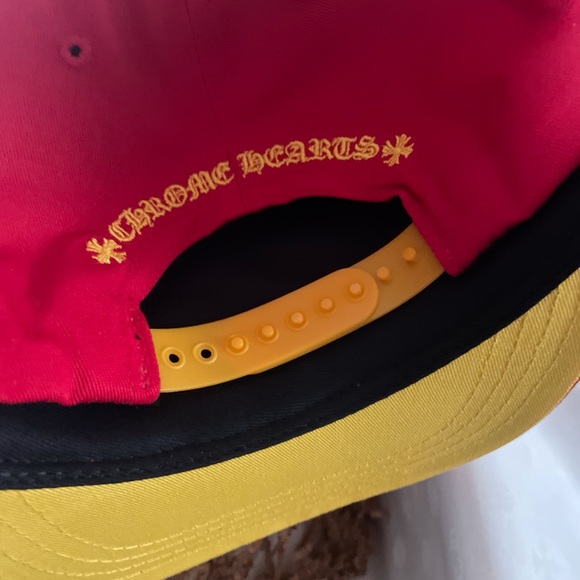 Chrome Hearts Red Yellow SnapBack Baseball Hat KC chiefs colors - Picture 5 of 5
